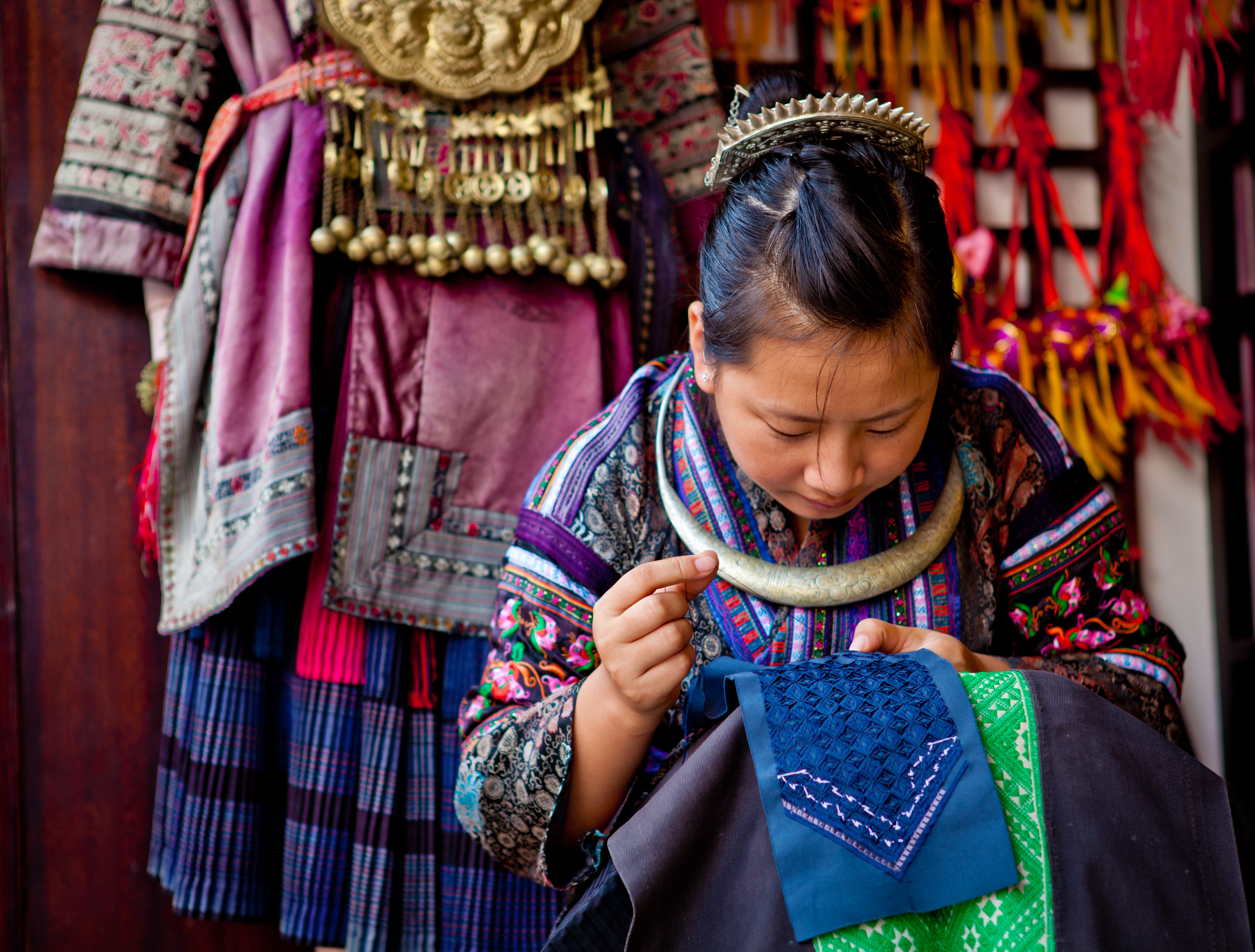 Photo by Adam Crase on October 2010 Local woman sewing