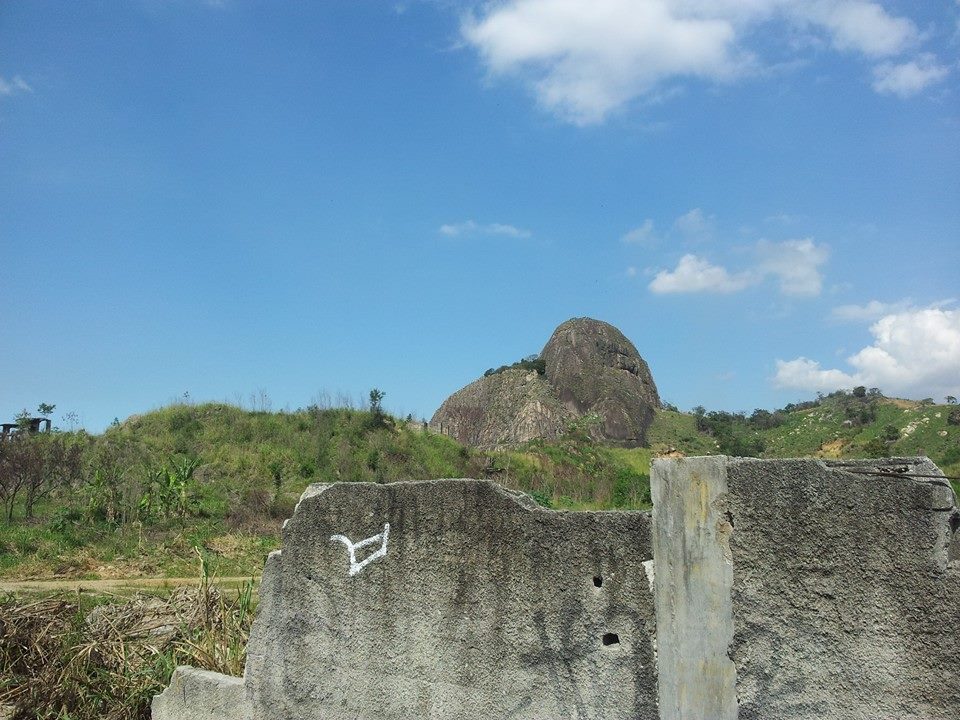 The rock — seen from the wrong hill
